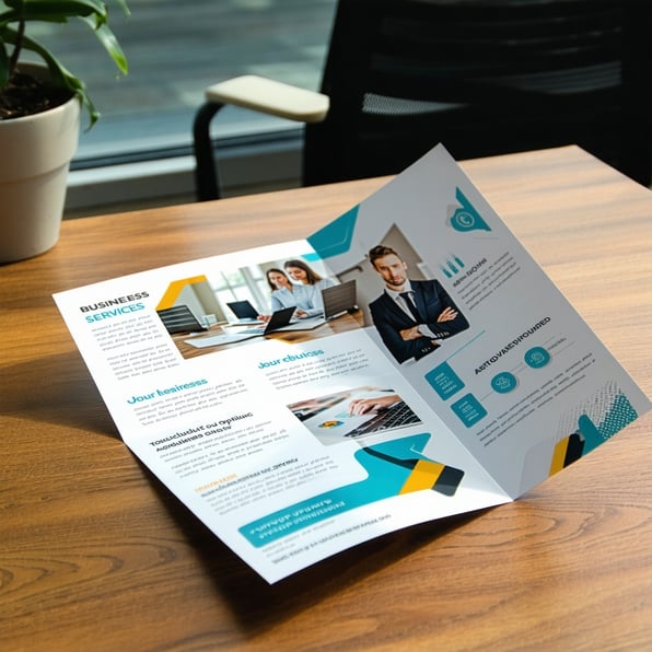  colorful marketing brochure